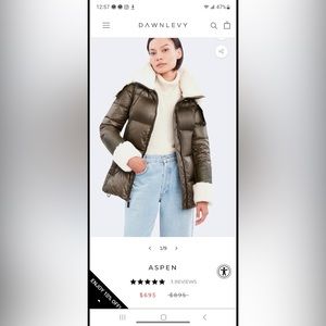 Dawn Levy puffer with shearling